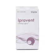 Ipravent Rotacaps 40 Mcg Box/Carton showing the Front face.