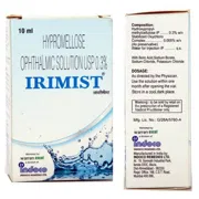 Irimist 10 ml Box/Carton showing the Front/Back face.