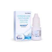 Irimist 10 ml Box/Carton + Eye Drops Bottle showing the Front face.