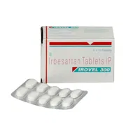 Irovel 300 Mg Box/Carton + Blister Pack showing the Front face.
