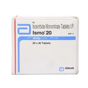 Ismo 20 Mg Box/Carton showing the Front face.