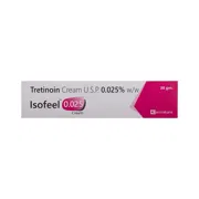 Isofeel 0.025 Cream Tube showing the Front face.