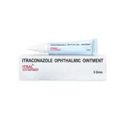 Itral Ointment 3 gm Tube + Box/Carton showing the Front face.