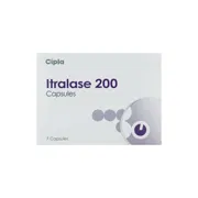 Itralase 200 Capsule Box/Carton showing the Front face.