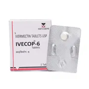 Ivecop 6 Mg Box/Carton + Blister Pack showing the Front/Back face.