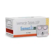 Ivermectol 12 Mg Box/Carton + Blister Pack showing the Front face.