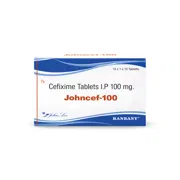 Johncef 100 Mg Tablet Box/Carton showing the Front face