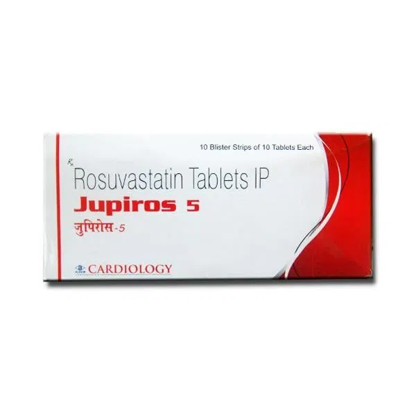 Jupiros 5 Tablet Box/Carton + Blister Pack showing the Front face.