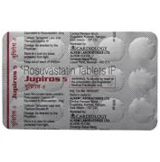 Jupiros 5 Tablet Blister Pack showing the Back face.