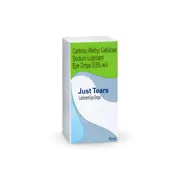 Just Tears Lubricant 10 ml Box/Carton showing the Front face.