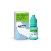 Just Tears Lubricant 10 ml Box/Carton + Eye Drops Bottle showing the Front face.