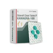 Kamagra Gold 100 Mg Box/Carton + Blister Pack showing the Front face.
