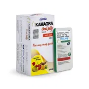 Kamagra Oral Jelly Vol-2 Box/Carton + Sachet showing the Front face.