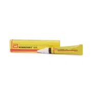 Kenacort Cream 0.1% (5 Gm) Box/Carton + Tube showing the Front face.