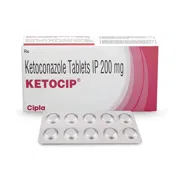 Ketocip 200 Mg Box/Carton + Blister Pack showing the Front face.
