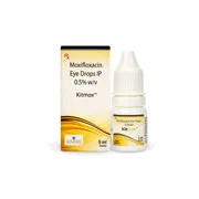 Kitmox 5 ml Box/Carton + Eye Drops Bottle showing the Front face.