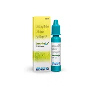 Lacrimos 0.5% 10 ml Box/Carton + Eye Drops Bottle showing the Front face.