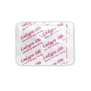 Ladygra 100 Mg Blister Pack showing the Front face.