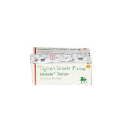 Lanoxin 0.25 Mg Box/Carton + Blister Pack showing the Front face.