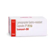 Lanzol 30 Mg Capsule Box/Carton Front View