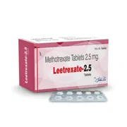 Leetrexate 2.5 Mg Tablet Box/Carton + Blister Pack showing the Front and Back face.
