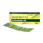 Lefumide 10 Mg Box/Carton + Blister Pack showing the Front face.