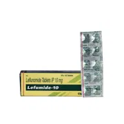 Lefumide 10 Mg Box/Carton + Blister Pack showing the Front face.