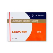 Leon 500 Tablet Box/Carton showing the Front face.