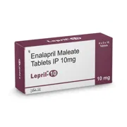 Lepril 10 Mg Tablet Box/Carton showing the Front face.