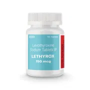 Lethyrox 150 Tablet Bottle showing the Front face.
