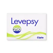 Levepsy 250 Tablet Box/Carton showing the Front face.