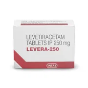 Levera 250 Tablet Box/Carton showing the Front face.