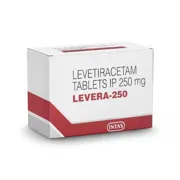 Levera 250 Tablet Box/Carton showing the Front face.