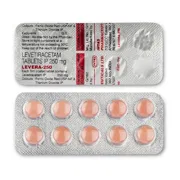 Levera 250 Tablet Blister Pack showing the Front face.
