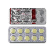 Levigress 250 Tablet Blister Pack showing the Front and Back face.
