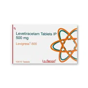 Levigress 500 Tablet Box/Carton showing the Front face.