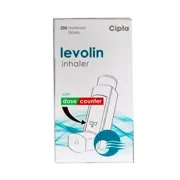 Levolin 50 Mcg (200mdi) Inhaler Box/Carton showing the Front face.