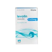 Levolin Respules 0.63 Mg-2.5ml Box/Carton showing the Front face.