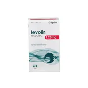 Levolin Respules 1.25 Mg-2.5ml Box/Carton showing the Front face.