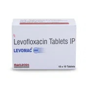 Levomac 500 Tablet Box/Carton showing the Front face.