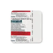 Levoquin 250 Mg Blister Pack showing the Back face.
