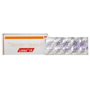 Liofen 10 Mg Box/Carton + Blister Pack showing the Front face.