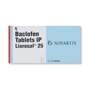Lioresal 25 Tablet Box/Carton showing the Front face.