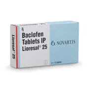 Lioresal 25 Tablet Box/Carton showing the Front face.