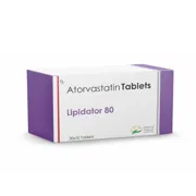 Lipidator 80 Mg Tablet Box/Carton showing the Front face.