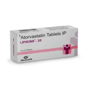 Lipikind 20 Tablet Box/Carton showing the Front face.