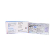 Lipvas 20 Mg Box/Carton + Blister Pack showing the Front/Back face.