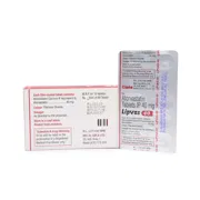 Lipvas 40 Mg Box/Carton + Blister Pack showing the Front/Back face.