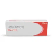 Lisoril 5 Tablet Box/Carton showing the Front face.