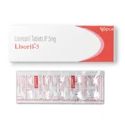 Lisoril 5 Tablet Box/Carton + Blister Pack showing the Front face.
